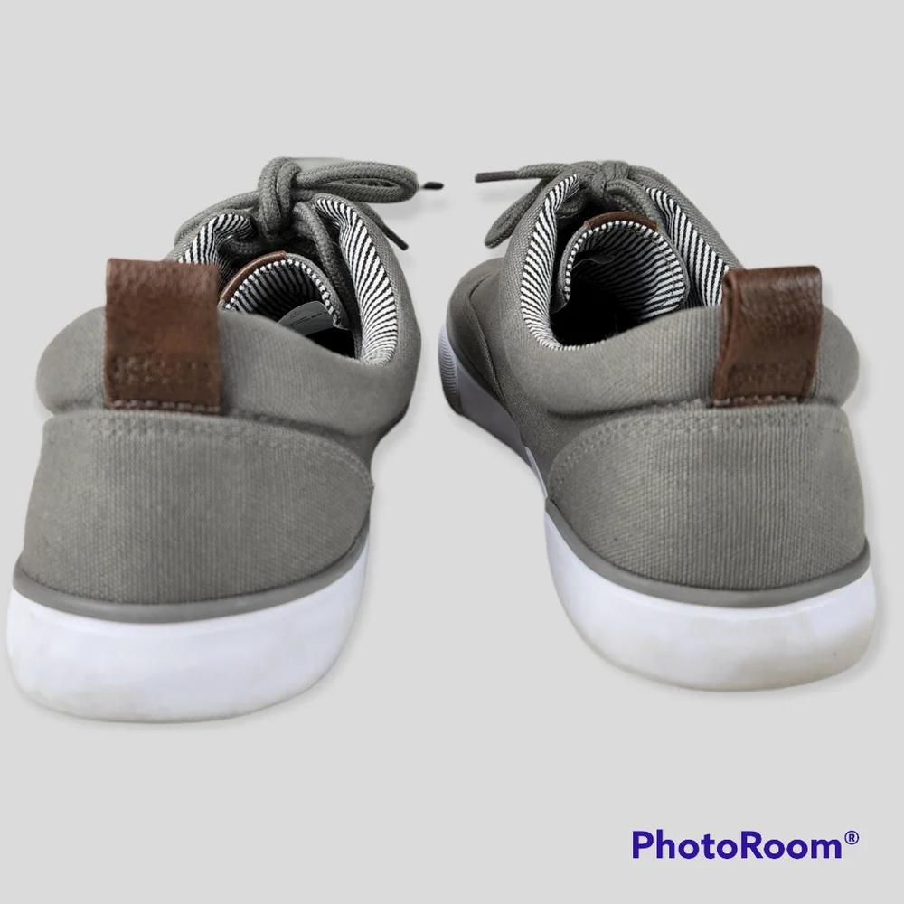 Goodfellow & Co Gray and White Canvas Deck/boat shoes size 10